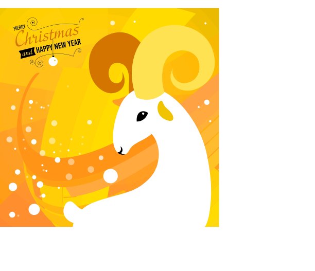 2015年的圣诞和新年贺卡图片下载