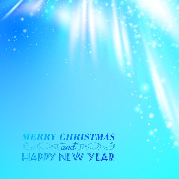 雪花上发出蓝色的光芒图片下载