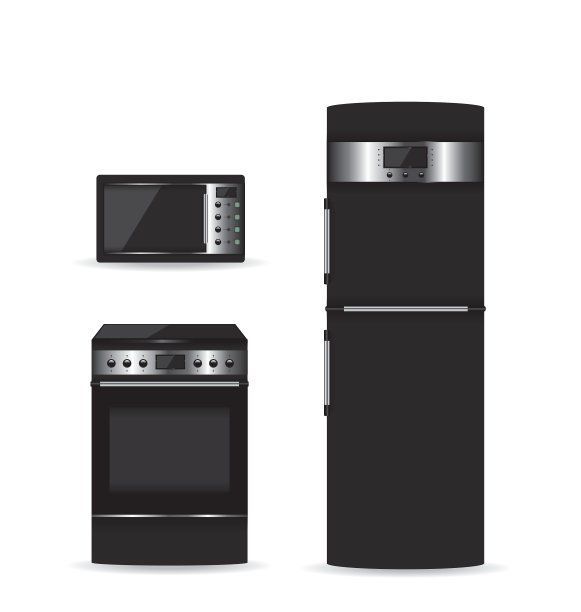 一套黑色家电图片下载