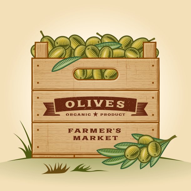 复古橄榄箱图片下载