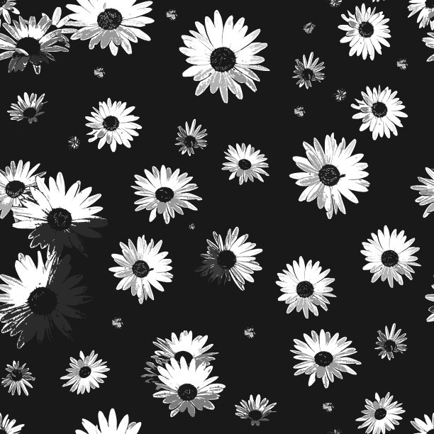 单色雏菊重复图案图片下载