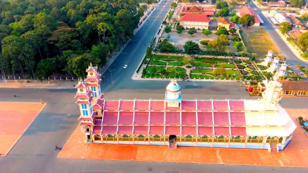 一鸟瞰曹岱庙图片下载