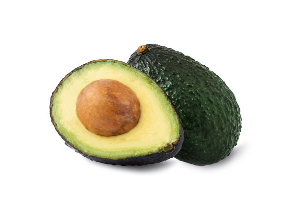 在白色背景上孤立的鳄梨图片下载