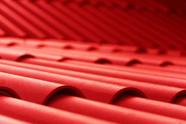 红色屋顶顶部纹理建筑抽象背景图片下载