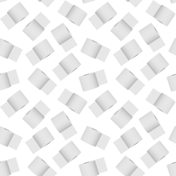 无缝的白色卫生纸图案在孤立的白色背景上图片下载