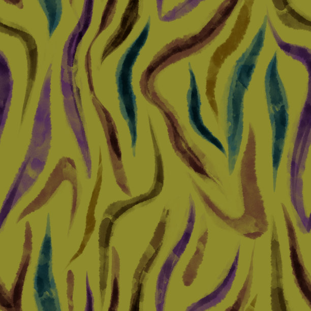 无缝斑马皮印花条纹图案。水彩纹理。图片下载