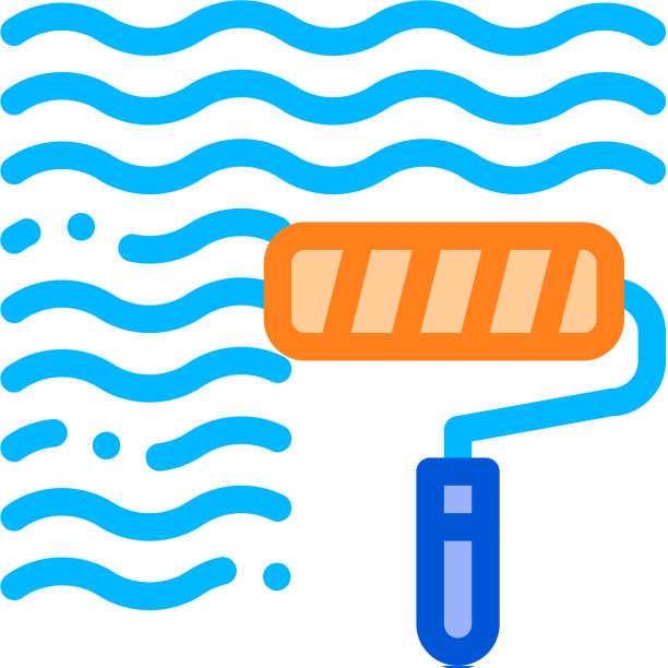 亲水材料墙面涂料线条图标图片下载