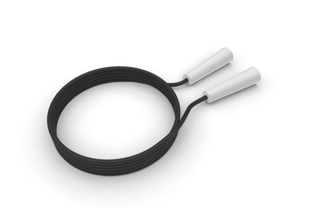 空白塑料促销可调手柄跳绳模拟。3 d渲染插图。图片下载