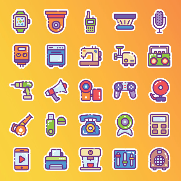 技术小玩意在现代平线风格包图片下载