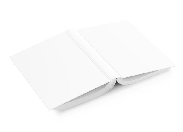 空白封面书的模板孤立在白色背景上。图片下载