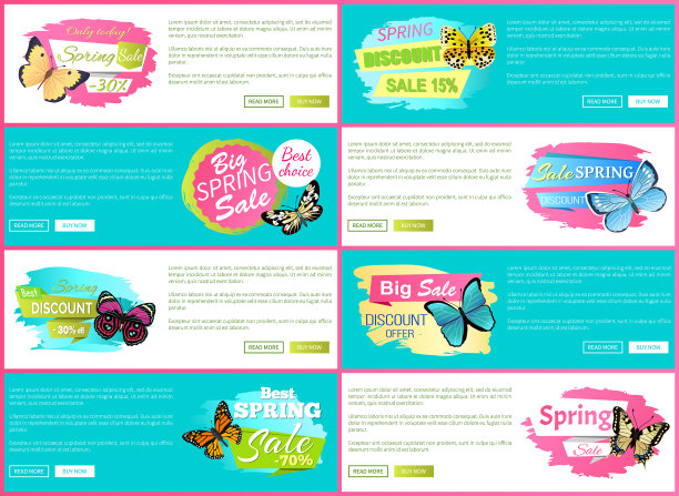 春季总销售70 Off贴纸网上海报图片下载