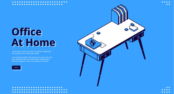 在家办公，等距登陆页面，工作场所图片下载