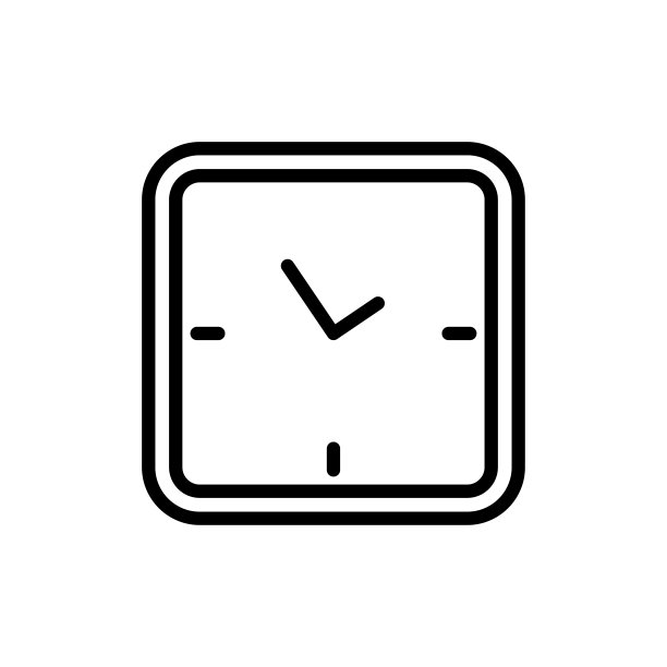 时钟图标平面矢量模板设计流行图片下载