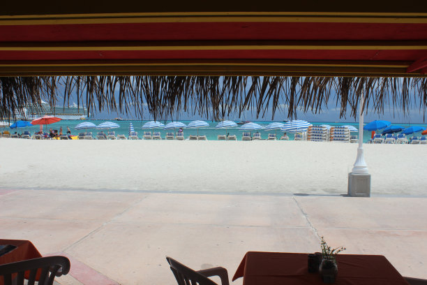 加勒比海滩场景图片下载