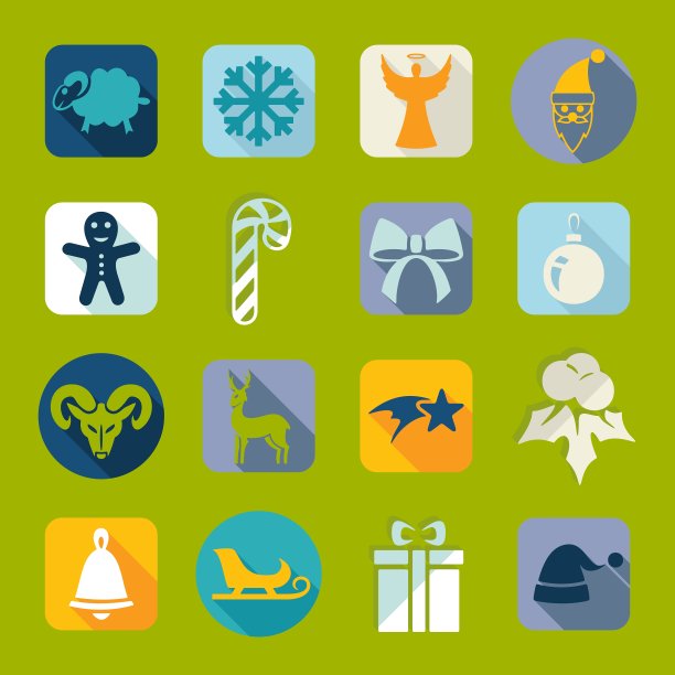 圣诞标志套装图片下载