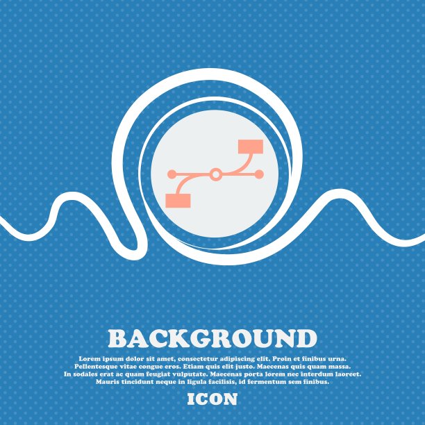 贝塞尔曲线图标符号蓝白抽象图片下载