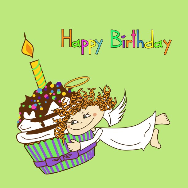 生日贺卡和小蛋糕图片下载