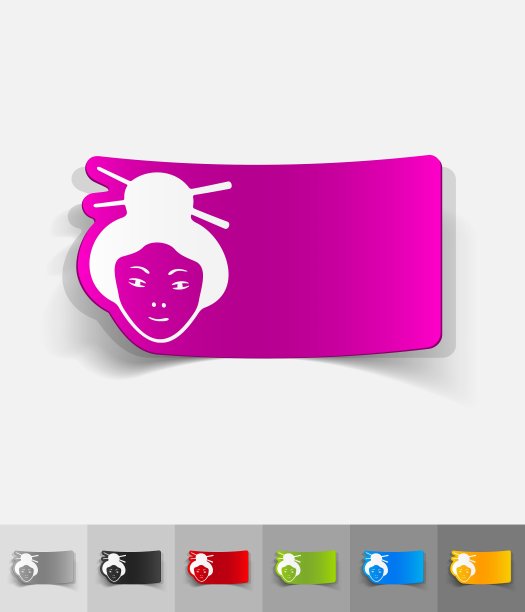 日本女性写实的设计元素图片下载