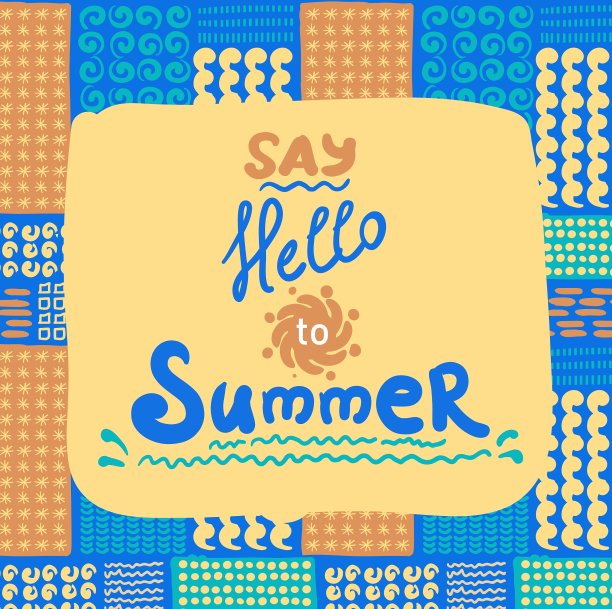夏季卡片与设计的文字图片下载