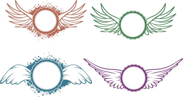 长着翅膀的标签图片下载