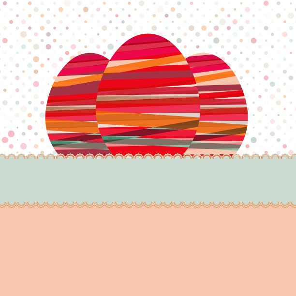 复活节彩蛋创造彩色条纹EPS 8图片下载