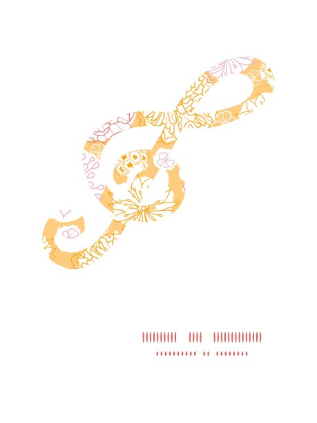 温暖的天花gclef音乐剪影图案图片下载