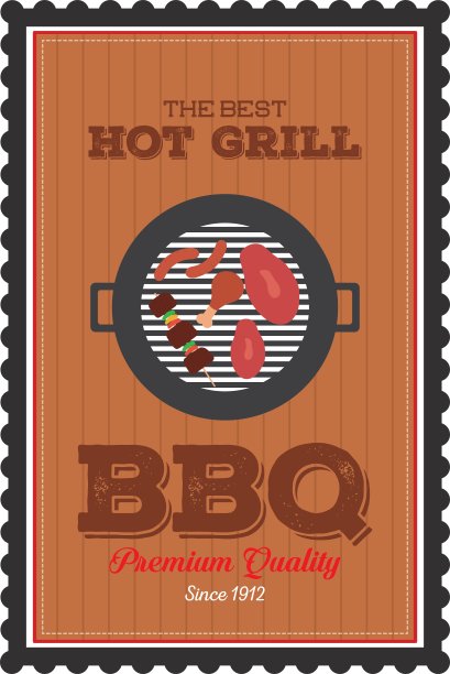 烧烤的标签图片下载