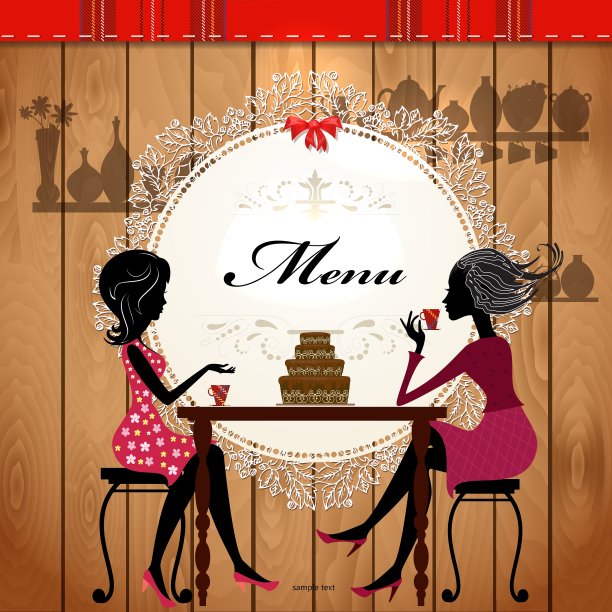 复古的咖啡馆菜单图片下载