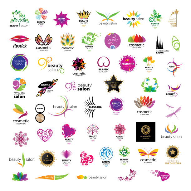 化妆品标识的集合图片下载
