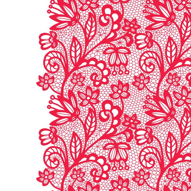 无缝花边边界邀请卡图片下载