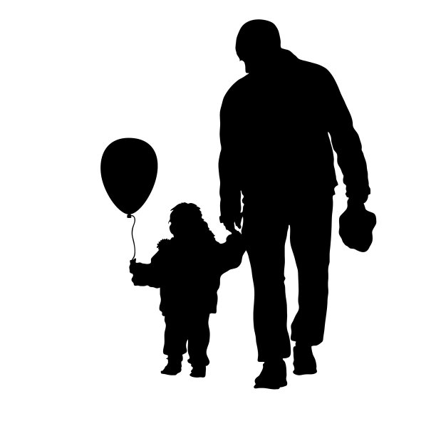 孩子和黑父亲图片下载