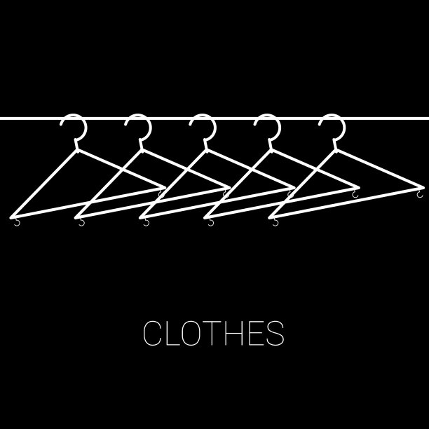 黑色衣架图片下载