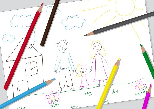 简单的孩子画画图片下载