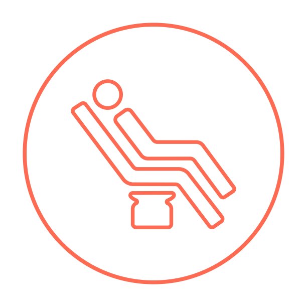 男人坐在牙科椅上线图标图片下载