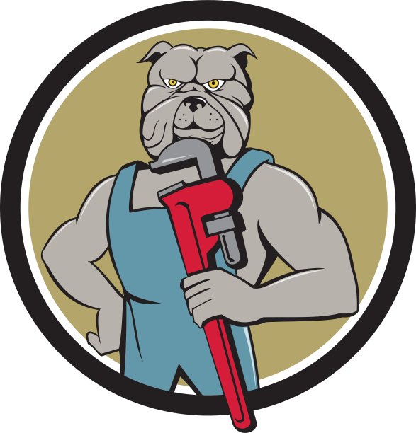 管道工猴子扳手圈卡通图片下载