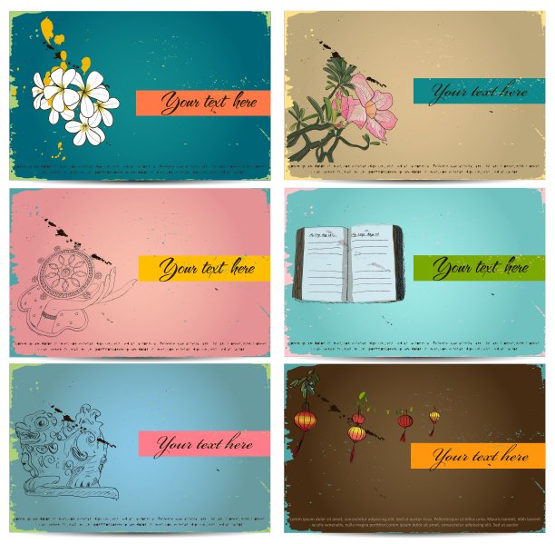 复古名片套装图片下载