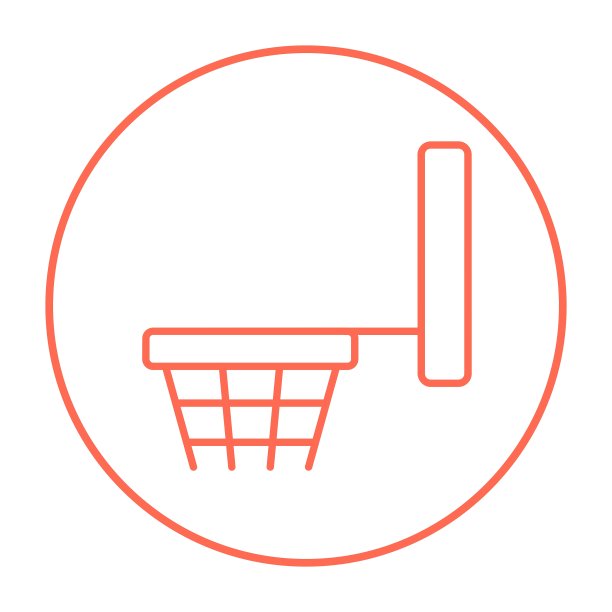 篮球篮框线图标图片下载