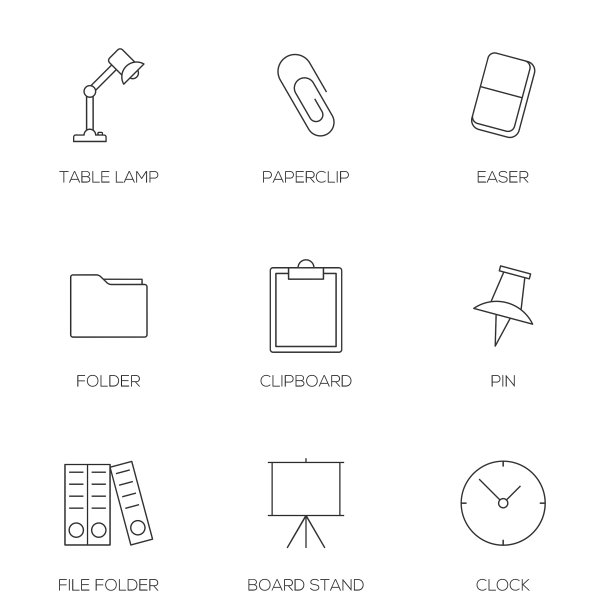 Office工具轮廓图标图片下载