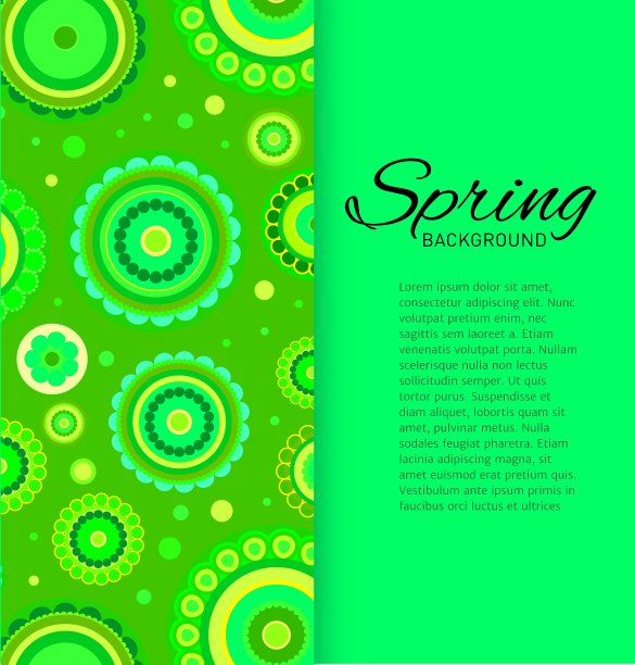 绿色无缝图案的明信片图片下载