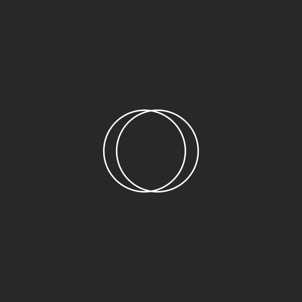 字母O标志合并了两个潮人字母图片下载