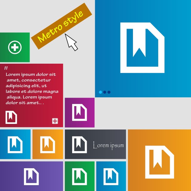 书签图标标志地铁风格按钮现代图片下载