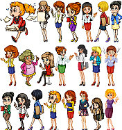 办公室女性组图片下载