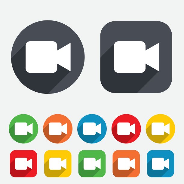 摄像机标志图标视频内容按钮图片下载