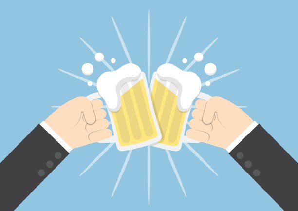 两个商人用手干杯图片下载