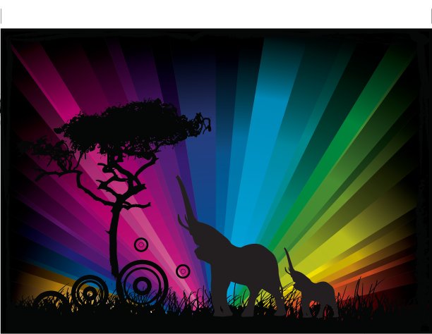 象彩虹背景图片下载