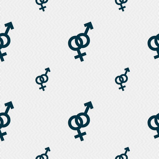 标志男女图标无缝搭配图片下载