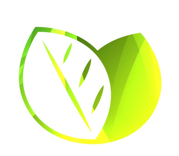 程式化的剪影，春天的绿叶图片下载