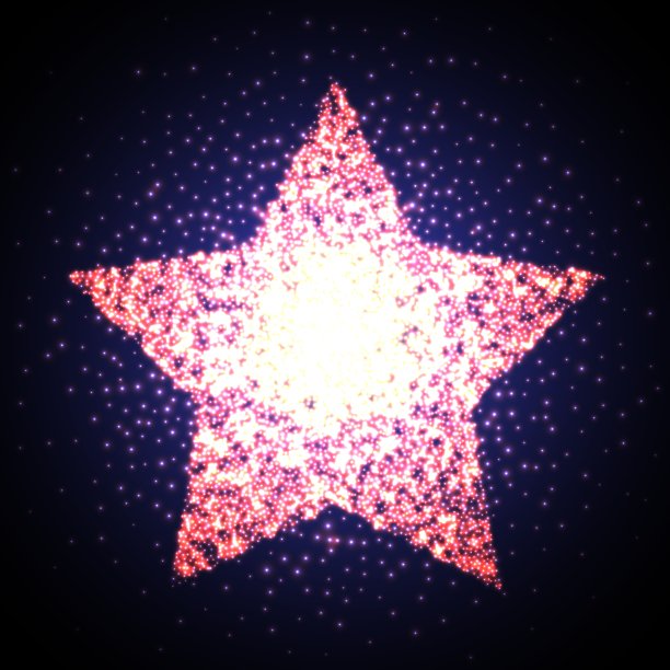 抽象优雅的星星在漆黑的夜空上闪耀图片下载