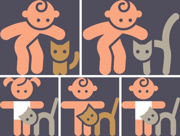 儿童活动图标集图片下载