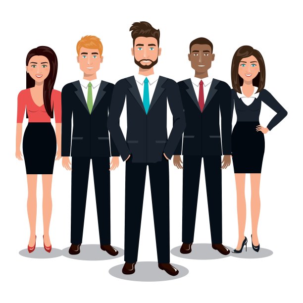 优雅的商务人士孤立图标设计图片下载